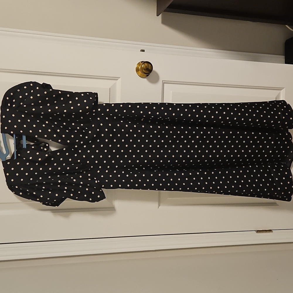 💗Modern Identity Black Dress with Polka Dots